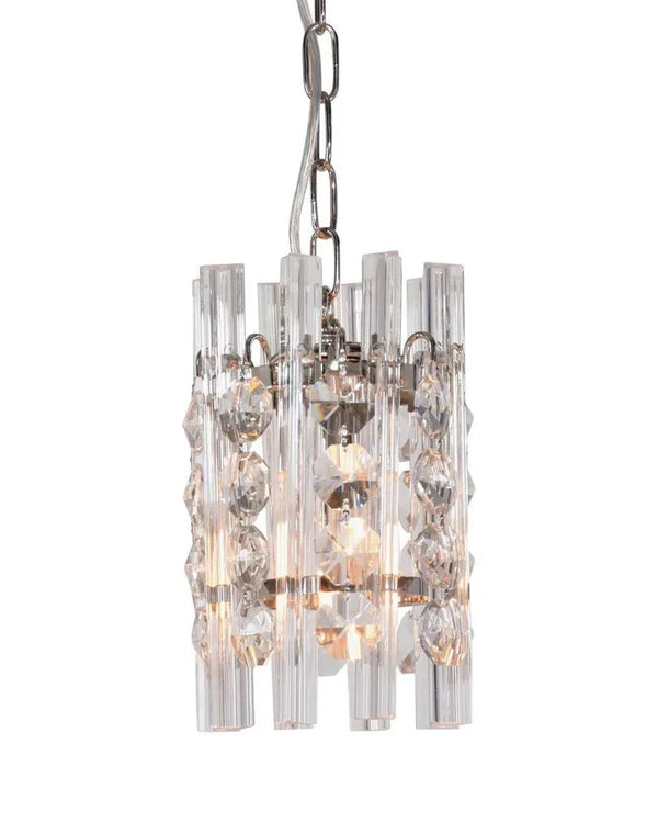 Mid-Century Modern Glass Rod Pendant Lamp