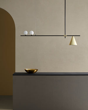 Minimalist Counter Weight Linear Pendant-Lighting Collective