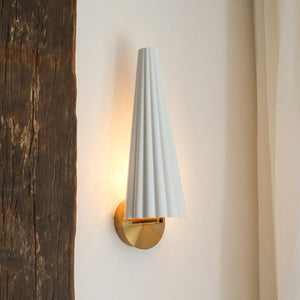 Modern Corrugated Steel Wall Sconce