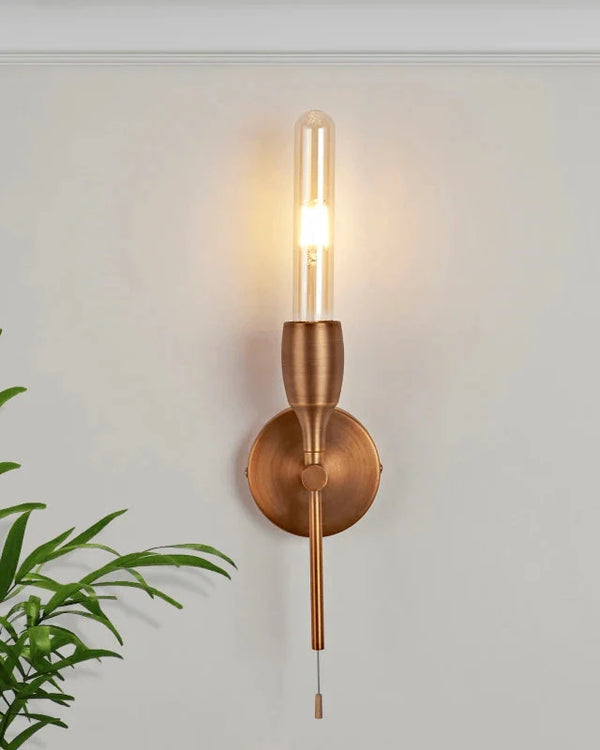 Modern Bronze Torch Wall Light