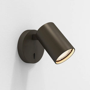 Modern Single Switched Wall Spotlight | Lighting Collective | Bronze