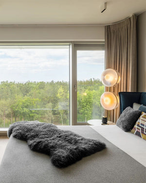 Mouth-Blown Double Glass Floor Lamp | Lens