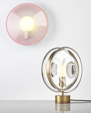 Mouth-Blown Double Glass Table Lamp | Lens