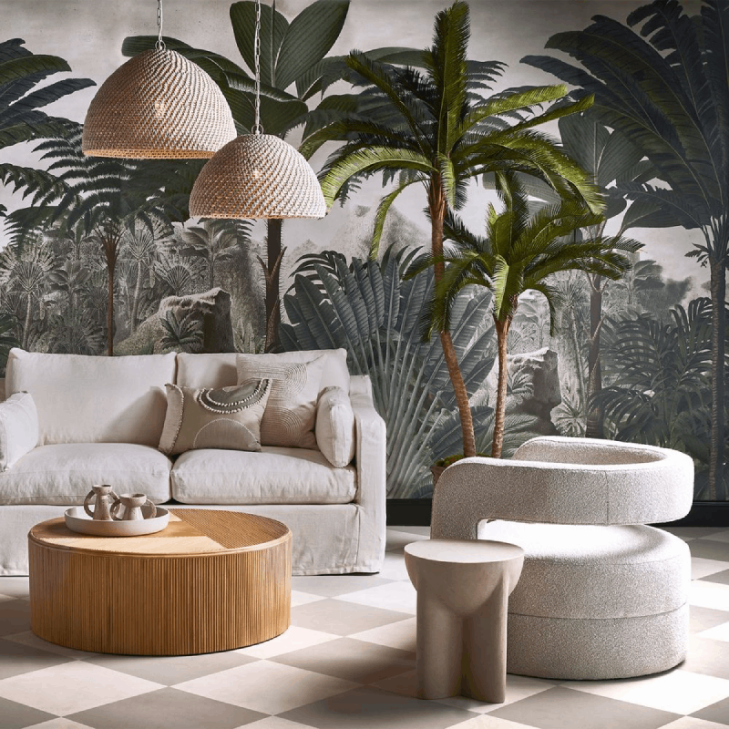 Natural Bleach Rattan Dome Pendant Lighting Collective