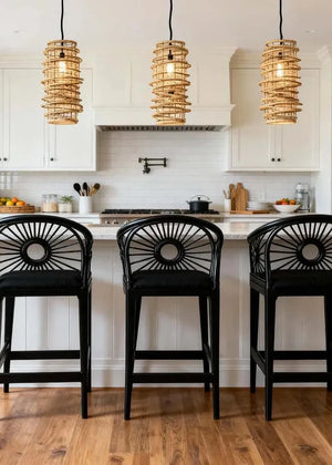 Open-Weave Rattan Pendant