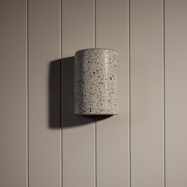 Exterior Speckled Ceramic Wall Light | Dusk