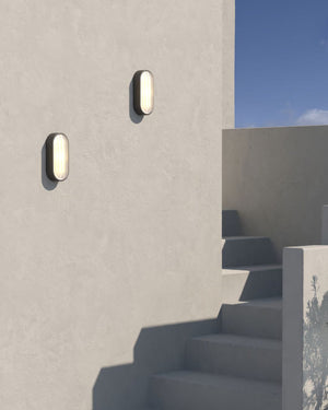 Oval Wide-Ribbed Glass Bulkhead Light