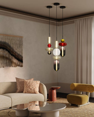 Hand-Blown Glass Pendant | Small Pebbles