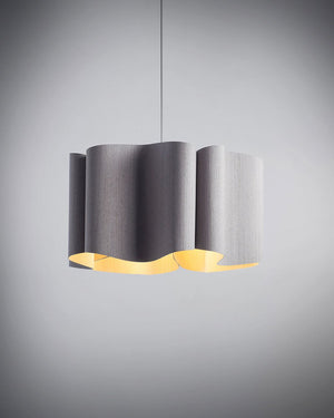 Pleated Timber Pendant Light