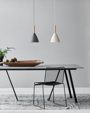 Pure Pendant Light With Timber Accent | Assorted Colours