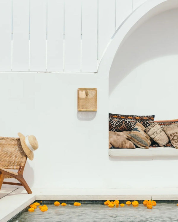 Rattan Weave Wall Sconce