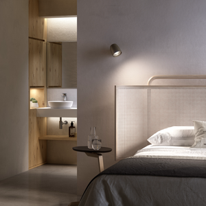 Rotatable Modern Wall Light | Lighting Collective | grey as bedside lamp