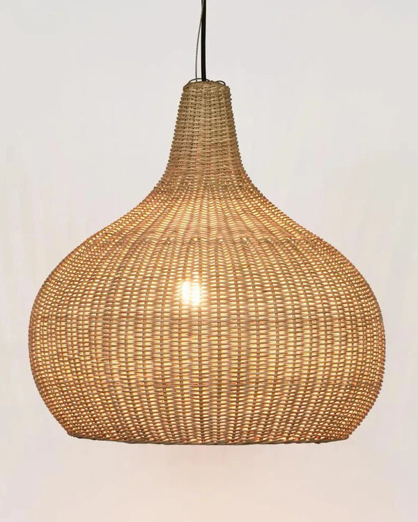 Round Rattan Pendant Light