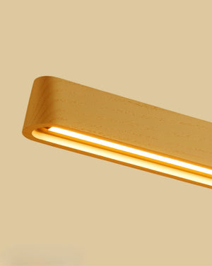 Rounded Linear Pendant with Recessed Integrated LED in Mustard Yellow Finish