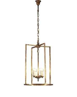 Rustic Brass Lantern Pendant