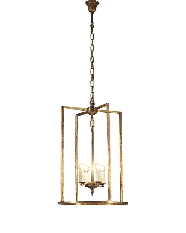 Rustic Brass Lantern Pendant