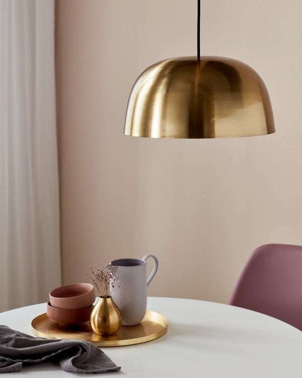 Scandinavian Brass Dome Pendant