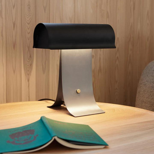 Scandinavian Arched Table Lamp | Small | Black & Steel