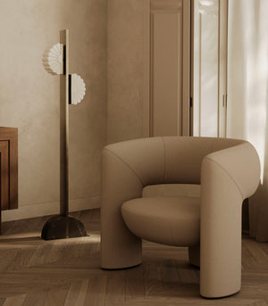 Semi-Circular Scalloped Floor Lamp-Lighting Collective