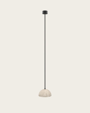 Simple Contemporary Travertine Dome Pendant-Lighting Collective