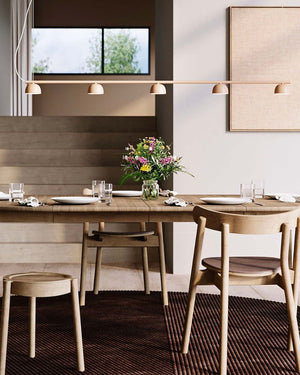 Simplistic Five Light Rail Pendant