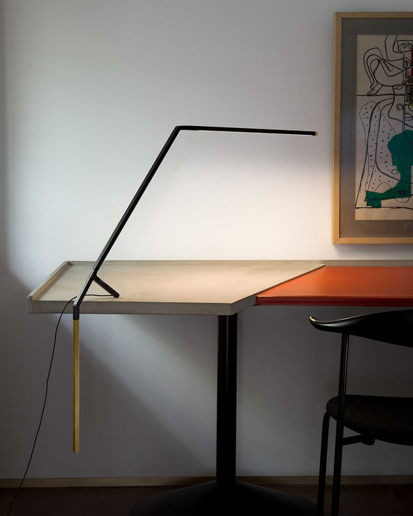 Slender Black T-Shape Table Lamp