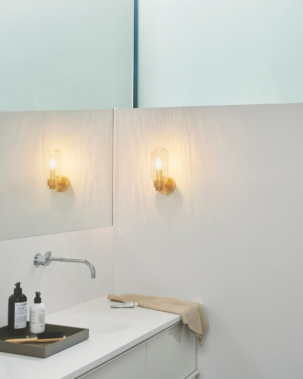 Textured Glass Art Deco Wall Light