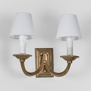 Traditional Victorian Double Wall Light | Lighting Collective | side view turned off