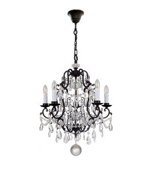 Traditional Bronze Crystal Tear Drop Pendant Chandeliers | Assorted Sizes