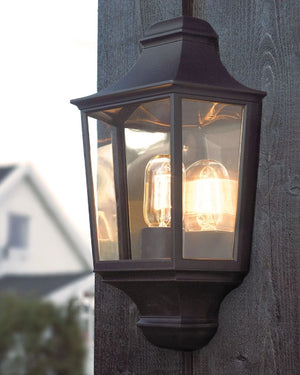 Traditional Glass Exterior Wall Light | Assorted Finish