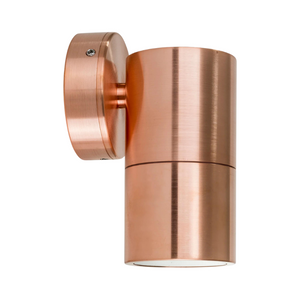 Fixed Down Pillar Wall Light | Copper | TRIColour
