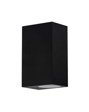 Up Down Square LED Exterior Wall Light | Black