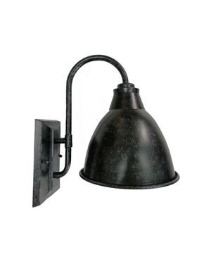 Vintage Dome Shade Wall Light Antique Black