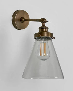 Vintage Industrial Antique Wall Light Brass Light Off