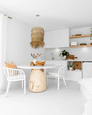 Wavy Bell Mendong Pendant | Malolo | Lighting Collective | Pendant in Kitchen Above Dining Table