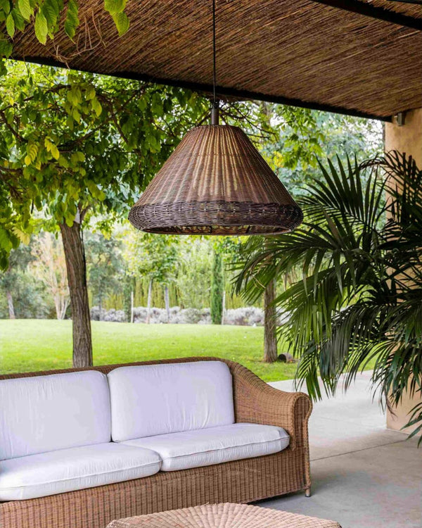 Wicker Cone Pendant Light