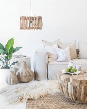 Wide Teak Branch Shade | Primitive | Living Room | Lighting Collective