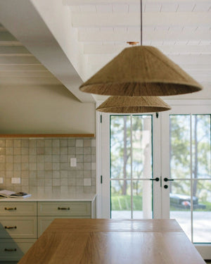 Woven Conical Organic Pendant