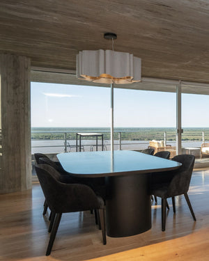 Acoustic Pleated Timber Pendant - Lighting Collective