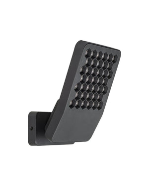 Small grey adjustable flood light on white background