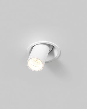 Adjustable In & Out Aluminium Downlight | White | Adjusted | Lighting Collective