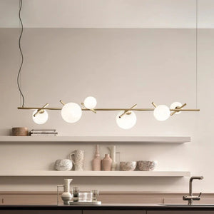 Adjustable Rod Orb Linear Pendant | Lighting Collective