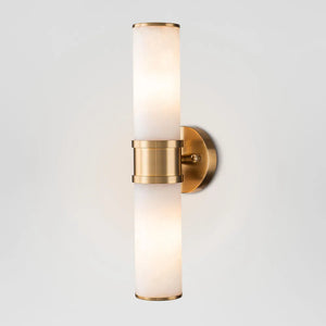 Alabaster and Brass Up & Down Wall Light | Lighting Collective