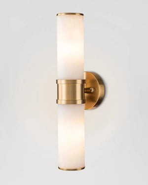 Alabaster and Brass Up & Down Wall Light | Lighting Collective