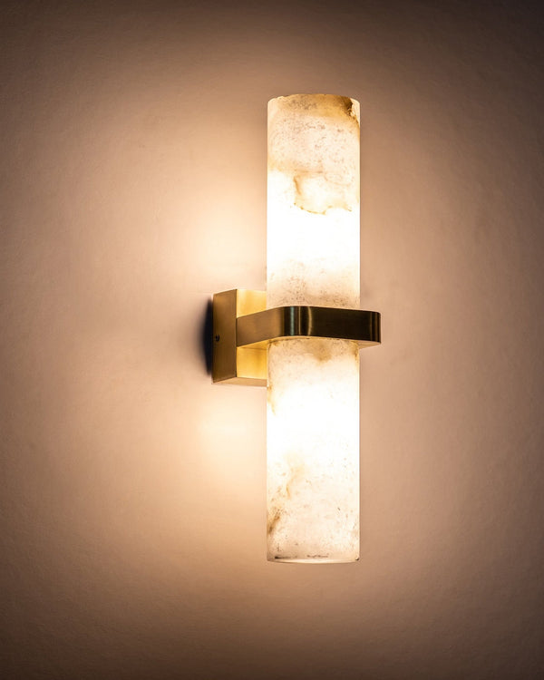 Alabaster Glass Up & Down Wall Sconce