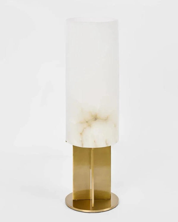 Alabaster & Iron Table Lamp