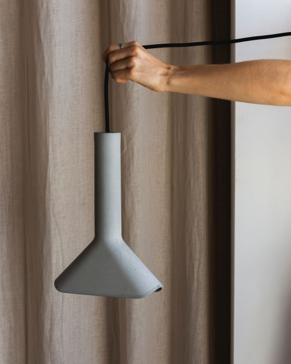 Angular Recycled Concrete Pendant | Ru
