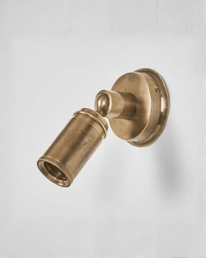 Antique Brass Ball Swivel Wall Light - Lighting Collective