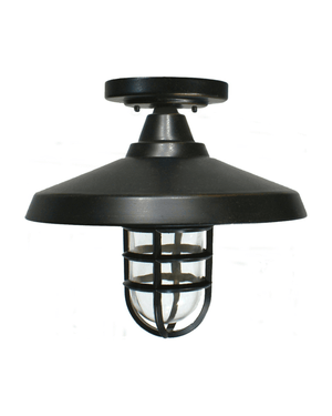 Antique Bronze Exterior Flush Mount Ceiling Light - Lighting Collective