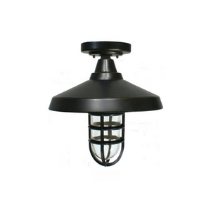 Antique Bronze Exterior Flush Mount Ceiling Light | Lighting Collective